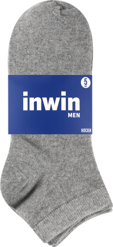 

Носки мужские Inwin р. 25–29, 3 пары серый меланж, 1 пара белые, 1 пара черные, Арт. AW19-ec-001 set 5-1, 5 пар
