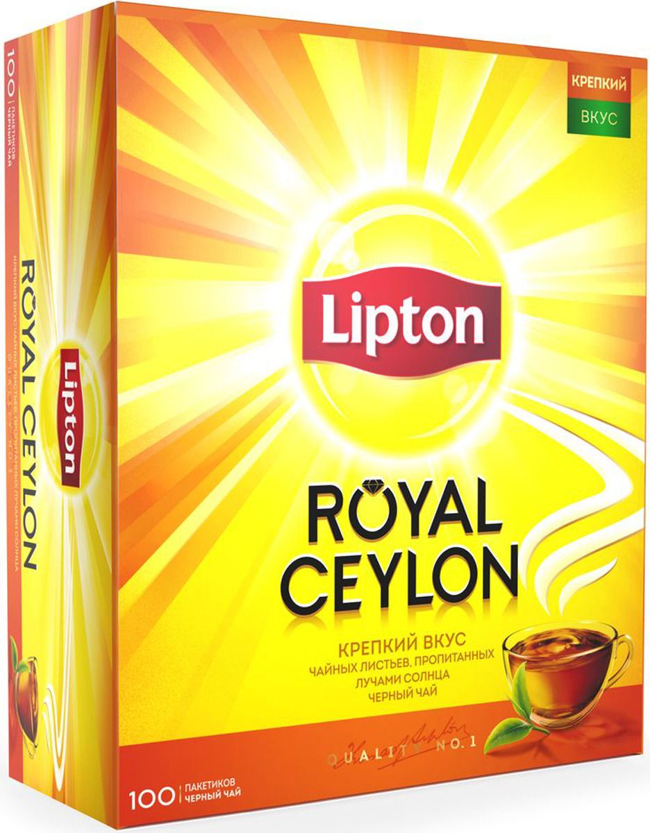 

Lipton Royal Ceylon черный чай в пакетиках, 100 шт.