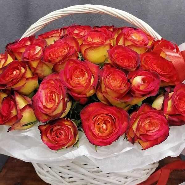 Сочная корзина 51 роза