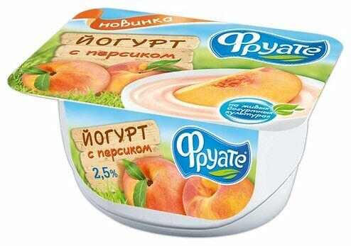 Йогурт Фруате персик, 2.5%