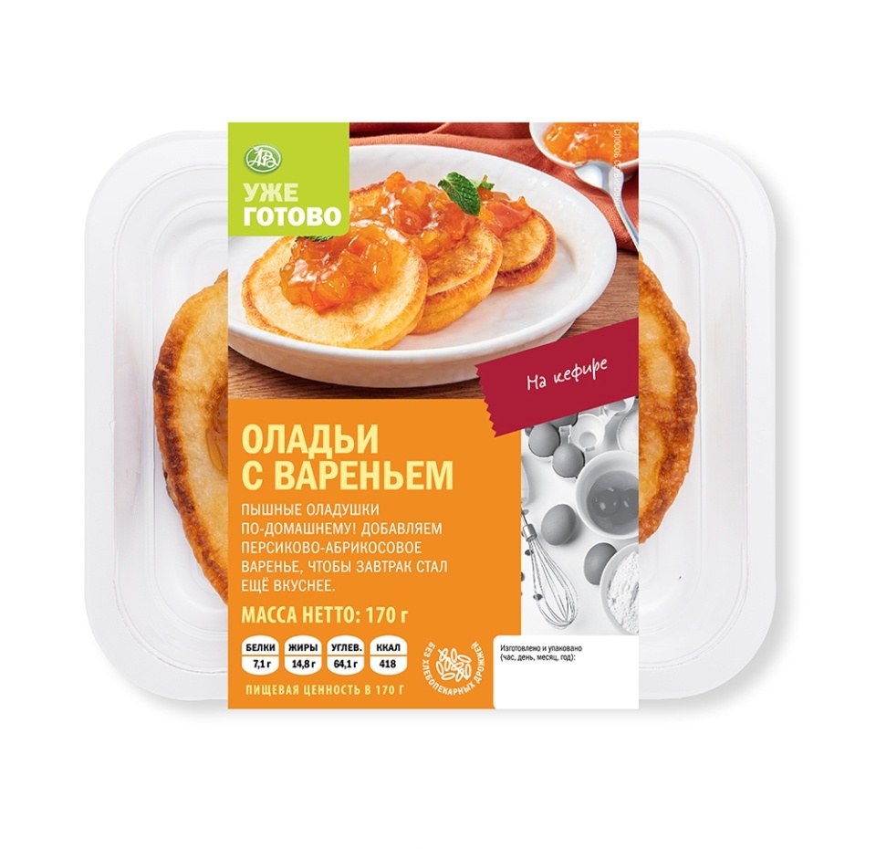 

Оладьи с вареньем Уже Готово 170г