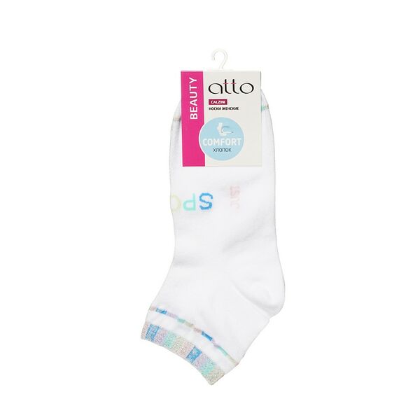 Женские носки Atto трикотажные C1478 , белые, р.23-25
