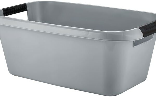 Таз Plast Team Lica прямоугольный с ручками серый шторм 30л