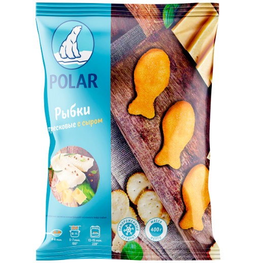 Рыбки тресковые Polar с сыром в панировке замороженные