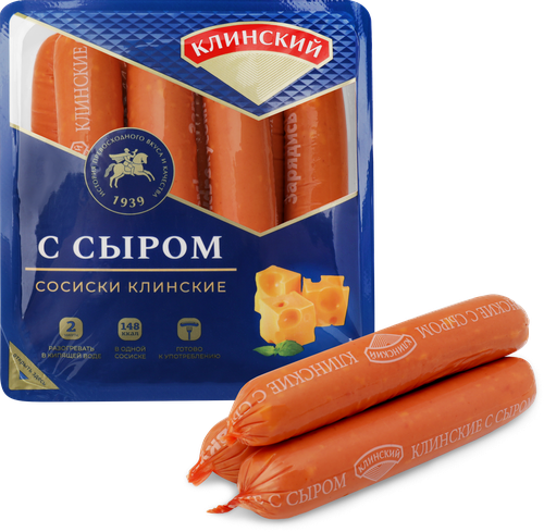 

Сосиски Клинский Клинские с сыром 470 г