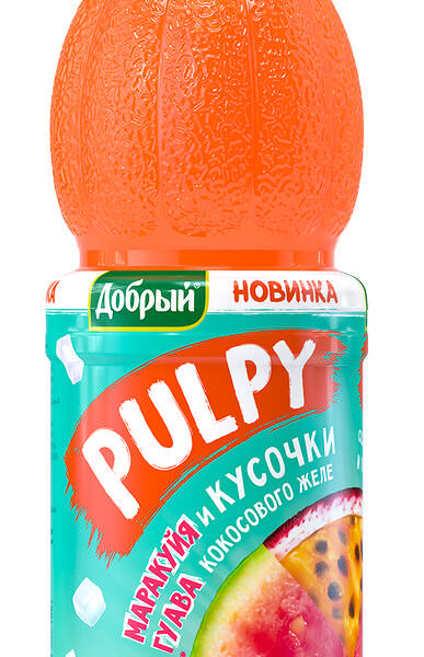 Напиток сокосодержащий Pulpy маракуйя-гуава с кокосовым желе с мякотью