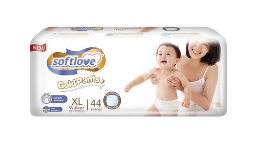 Подгузники-трусики Softlove Gold Pants XL (12-17 кг.), 44 шт.