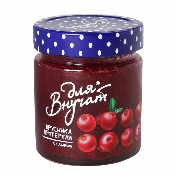 Брусника, протертая с сахаром ТМ Для внучат