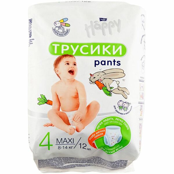 Подгузники-трусики Bella baby Happy размер 4 Maxi 8-14 кг 12 шт