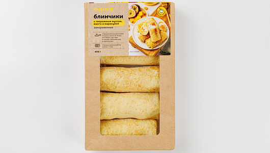 Блинчики с творожным муссом, манго и маракуйей, замороженные