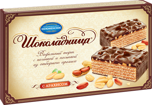 Торт вафельный ШОКОЛАДНИЦА с арахисом