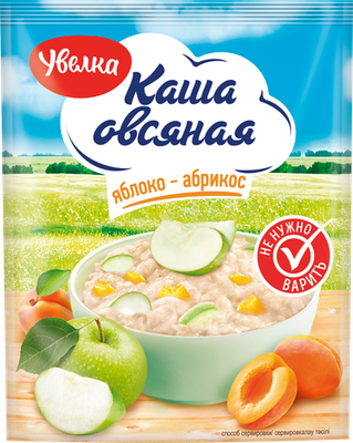 Каша овсяная Увелка Яблоко абрикос 35 г