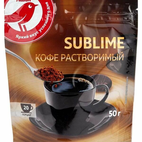 Кофе растворимый АШАН Красная птица сублимированный