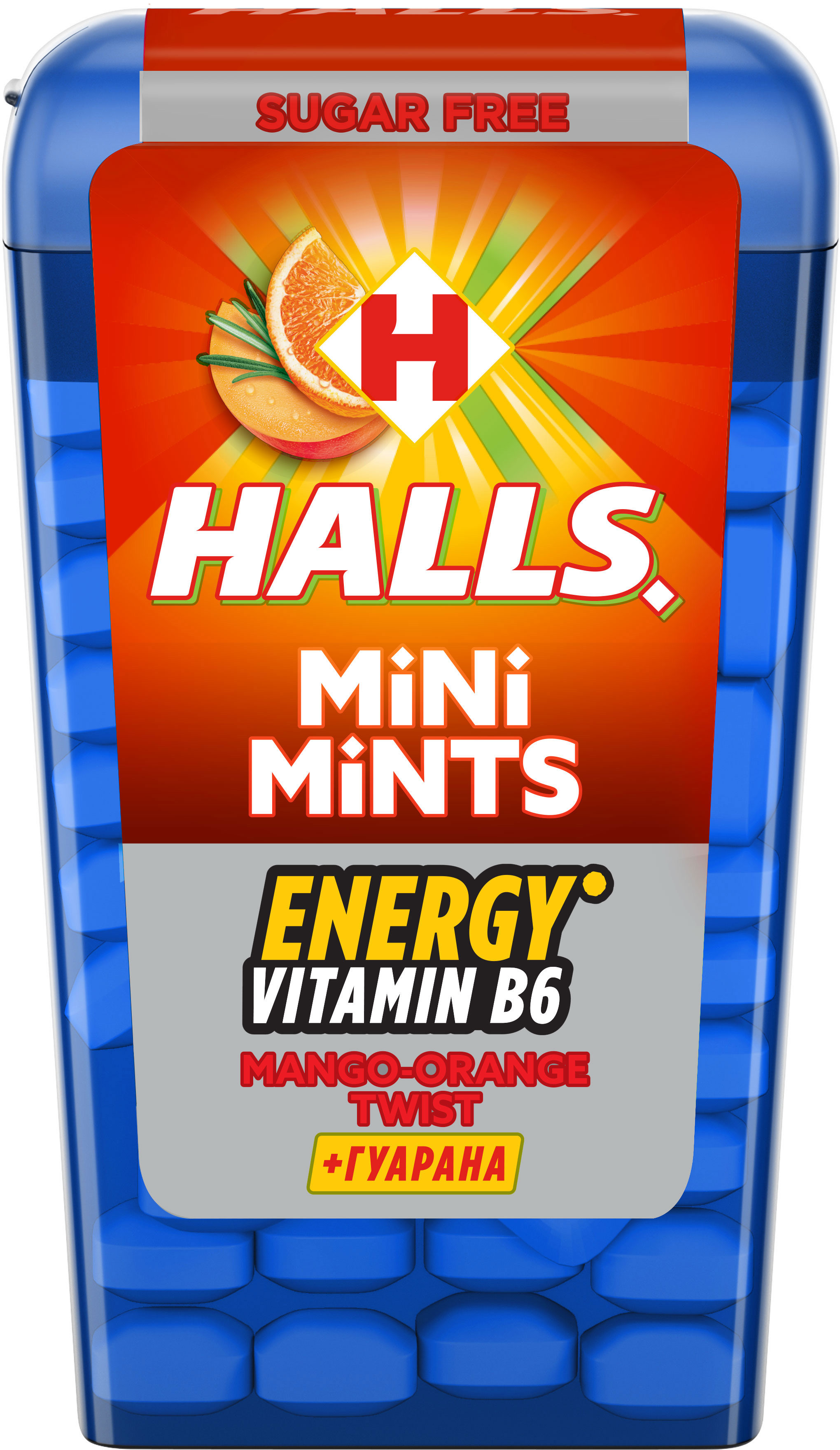 

Конфеты Halls Mini Mints манго апельсин и витамин B6 12.5г