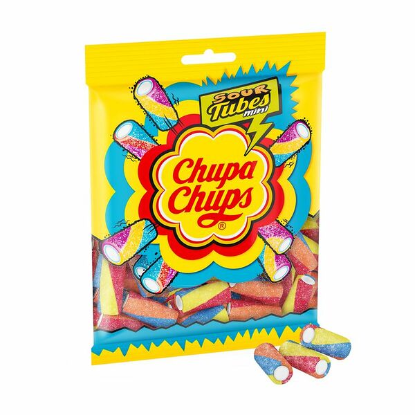 Мармелад жевательный Chupa Chups Sour Tubes mini с фруктовым вкусом