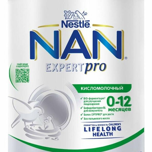 Смесь сухая кисломолочная NAN ExpertPro для улучшения пищеварения с рождения 400 г