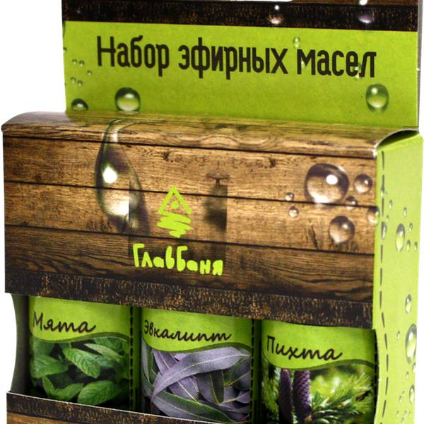 Набор масел эфирных пихта, мята, эвкалипт 3х Амонд