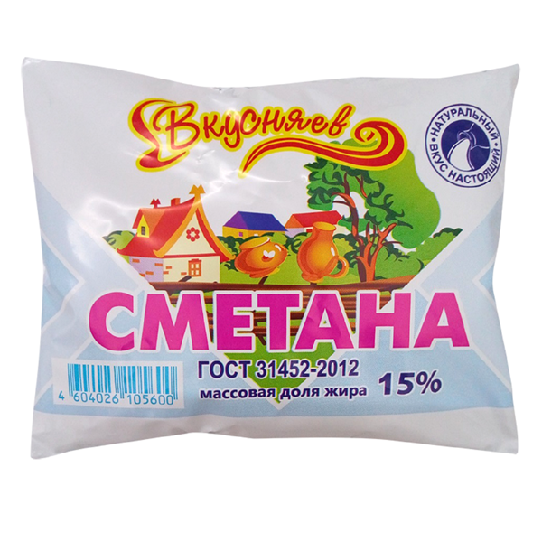 Сметана Вкусняев 15%