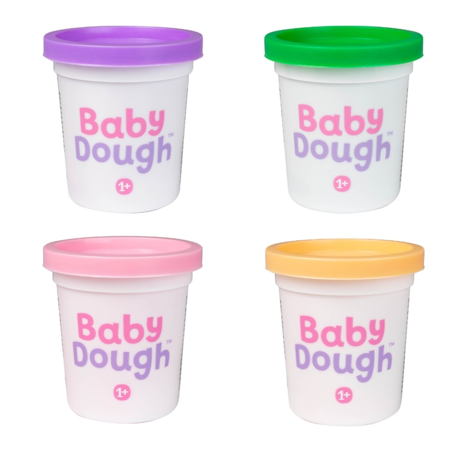 

Тесто для лепки 1+, BabyDough, 4 цвета, 400 г