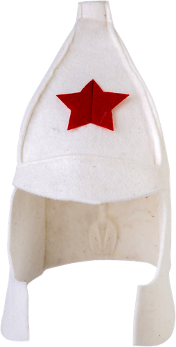 

Шапка банная ГЛАВБАНЯ Красноармейская белая, войлок, Арт. Б41402