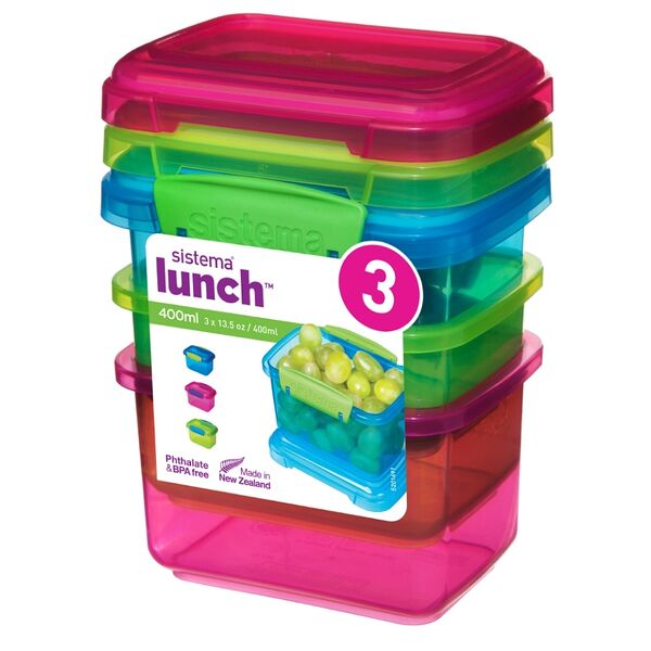 Набор контейнеров Sistema 400мл, 3шт
