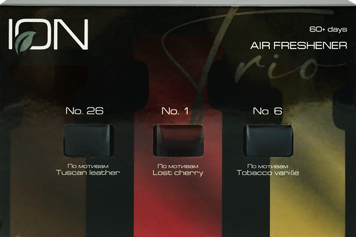 Набор ароматизаторов для дома и авто ION Tom Ford, с отдушкой парфюма, бутылочки 3х6мл