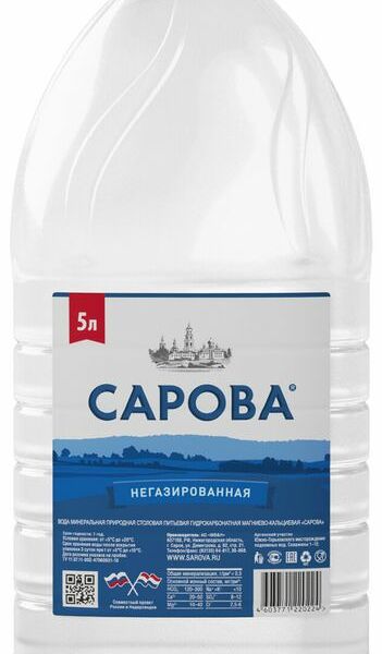 Вода Сарова питьевая негазированная 5 л