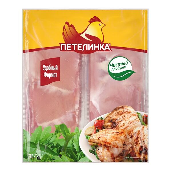 Мясо цыплят-бройлеров Петелинка ассорти из филе охлажденное 1кг