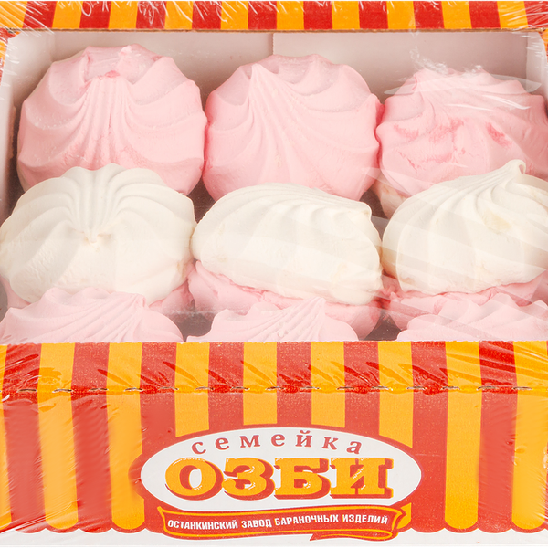 Зефир СЕМЕЙКА ОЗБИ бело-розовый