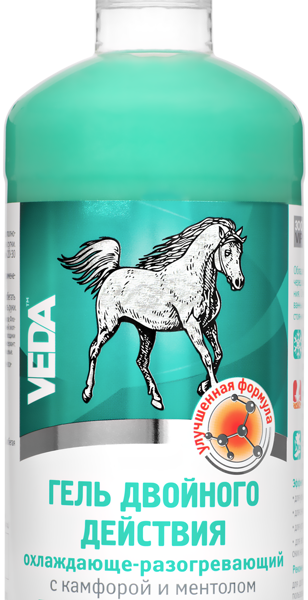 Гель двойного действия VEDA ЗооVIP охлаждающе-разогревающий с камфорой и ментолом 500мл