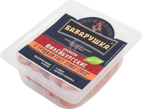 

Сосиски БАВАРУШКА Филейбургские с грудкой ГОСТ, 330г