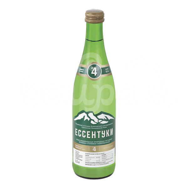 Вода Минеральная Ессентуки №4 0.45л Лечебно столовая газ ст/б