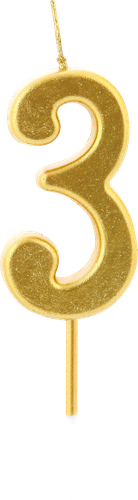 

Свеча Цифра 3, цвет металлик Арт. СЦМ3
