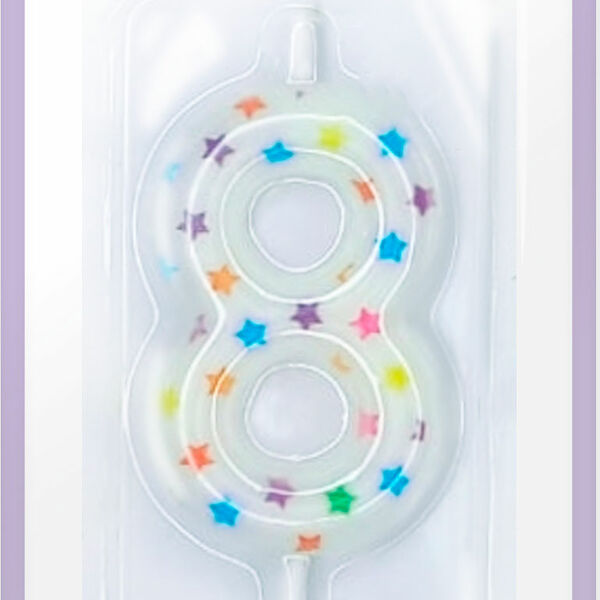 Свеча-цифра Пакетико 8 Happy Birthday