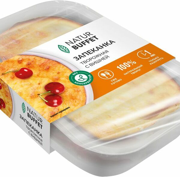 Запеканка творожная Natur Buffet с вишней, 150г