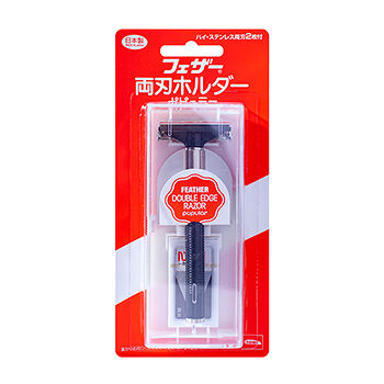 Станок Feather Т-образный Классический со сменными двухсторонними лезвиями станок (+ 2 лезвия) Япония
