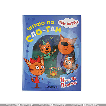 Книга Три кота Читаю по слогам Ночь на природе