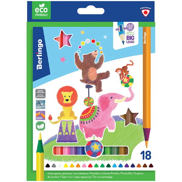 Карандаши 18 цв. Цирк, карт.уп., европодвес  CP_04818 наб Berlingo