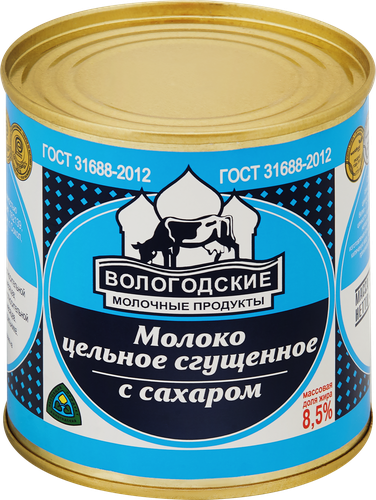 

Молоко сгущённое Вологодские Молочные Продукты 8.5% 370 г