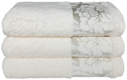 

Полотенце махровое Cleanelly Пионы белое 1 шт. 50x80 см