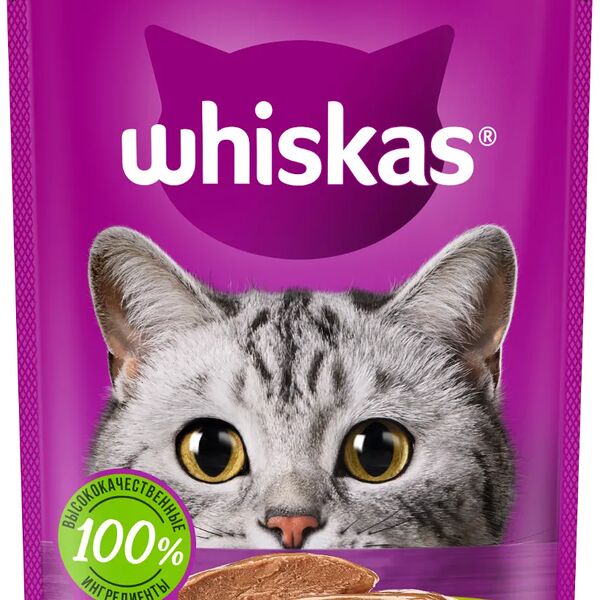 Корм для кошек Whiskas Паштет с уткой влажный