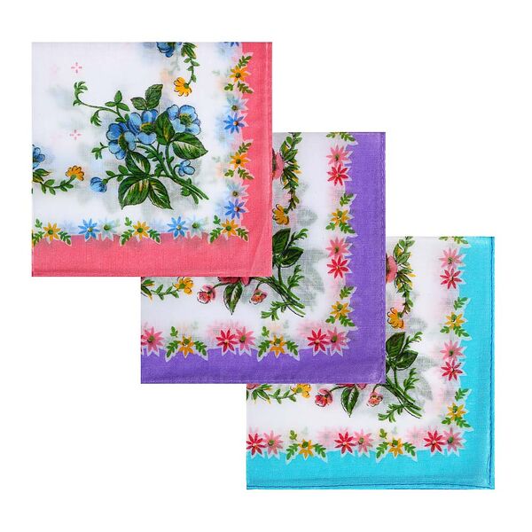 Galante набор носовых платков 3шт, 100% хлопок, 28х28см, арт.gl-2904-3