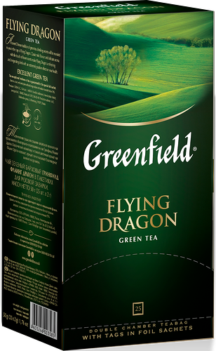 Чай зеленый Greenfield Flying Dragon в пакетиках, 25 шт, 50г