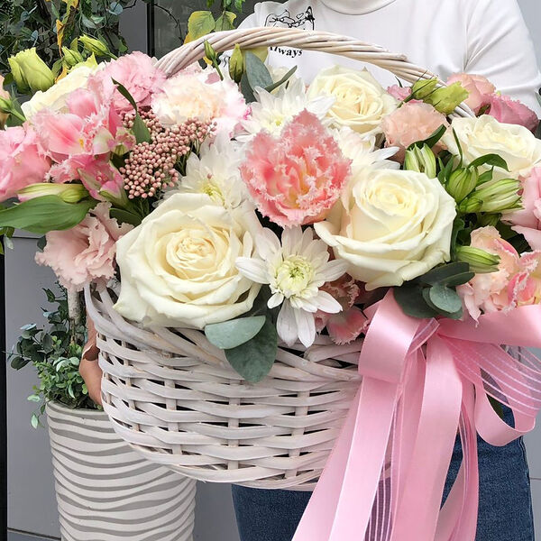 Корзина цветов №1