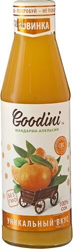 Сок Goodini мандарин-апельсин с мякотью, без сахара 750 мл