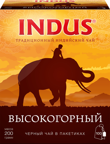 

Чай черный ИНДУС Высокогорный, 100пак