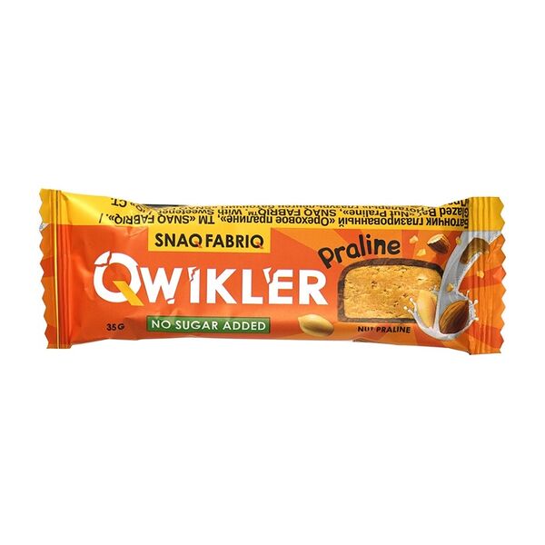 Snaq Fabriq Qwikler Praline Батончик глазированный вкус Ореховое пралине 35 г 1 шт