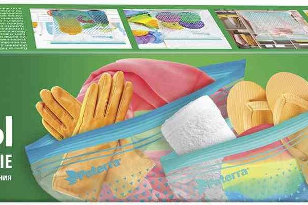 Пакеты универсальные Paterra с двойным замком 2 размера: 27×34 см и 29,5×40 см, 30 шт