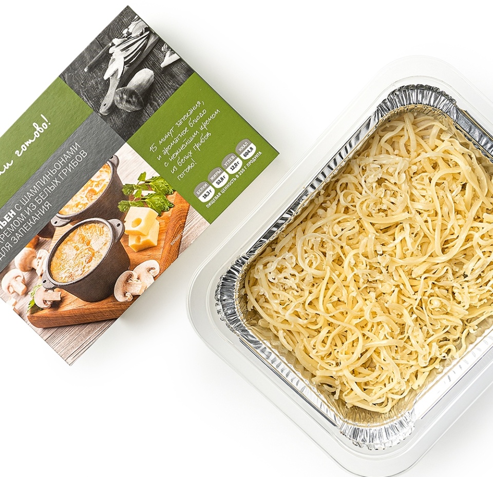 

Жюльен с шампиньонами и кремом из белых грибов для запекания,«Почти готово»