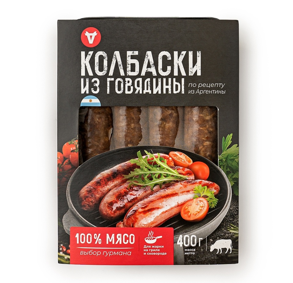 

Колбаски из говядины по рецепту из Аргентины 400г, Россия